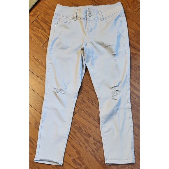 Refuge Size 8 Jeans Skinny Light Wash Off White Stretch Modern Current - Picture 1 of 13